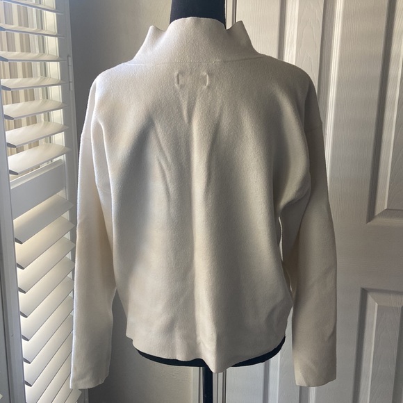 Maeve Anthropologie Winter White Mockneck Sweater M - Picture 6 of 10
